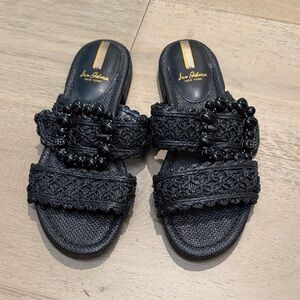 Sam Edelman Black Beaded Women's Sandals